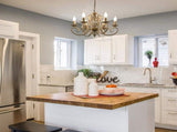 French Country Chandelier, 6 Lights, Rustic V178-20881