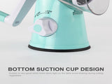 Manual Rotary Cheese Grater with Three Drum Blades Stainless Steel Handheld Rotary Slicer Shredding V1294-YM0901-H40317BL