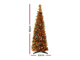 Jingle Jollys 160cm Pop Up Christmas Tree Artificial Christmas Tree Golden Maple Leaf PUT-XMAS-5IN-5