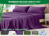 4 Piece Hotel Bamboo Cooling Sheet Set -Ultra Soft 2000TC Breathable Bed Sheets Set with 37 V1317-ZXW9-AUQ-4JT-ZI