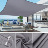 2X3M Waterproof UV-Protective Sun Sail for Outdoor Shade, Gray, 2x3m V1188-MS-325-0997