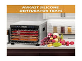 Silicone Dehydrator Sheets Edge, Fruit Leather Trays for Liquid Fruits Meat Vegetables Herbs V1369-AZ3-W-11737