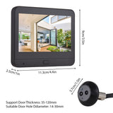 WiFi Video Doorbell for Apartment Peephole Camera 4.3-inch Color Display Screen Smart TY APP 1080P V1294-YM0901-HS7013