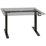 Manual Height Adjustable Standing Desk Frame Hand Crank Black 43_321719