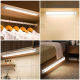Silver Motion Sensor Light Rechargeable Led Light Dimmable Light 3 Light Color 2-Pack V1347-124-SIL-99665