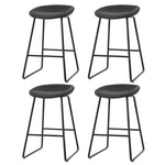 Artiss 4x Bar Stools Kitchen Dining Chairs Counter Stool PU Leather Metal BA-TW-8320-BKX4