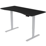 Fortia Sit To Stand Up Standing Desk, 150x70cm, 62-128cm Electric Height Adjustable, Dual Motor, V219-FURDTAFORKITS5BK