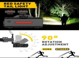 Headlamp - Rechargeable LED Headlamp - 10 LEDs - Extra powerful - 1000 lumens - 150-meter beam V1188-MS-313-0989