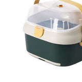 Baby Bottle Drying Rack Nursing Bottle Storage Box Container with Swivel Vent Dust Cover Drain Tray V1294-YM0524-3117220116112