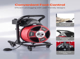 Drain Cleaner Machine 15m x 13mm, Manual Feed Sewer Snake Auger on Wheels - with 4 Cutters & V952-SDJJKLSGDSTJWGUIY002V3