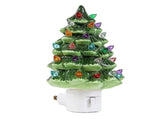Xmas Tree Night Light Ceramic Decorative Plug in Tree Nightlight Xmas Decor for Bedside Tables Study V1294-YM0901-3115240103412