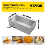 Maple Syrup Evaporator Pan 76x41x24 cm Stainless Steel Maple Syrup Pan with Valve for V952-ZFQ16X30000000001V0