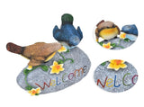 Bird Garden Decor Resin Animal Garden Figurines Welcome Sign Sculptures Statues for Yard Patio Lawn V1294-YM0718-3111210479611