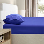 Ramesses 2000TC Bamboo Embossed Fitted Sheet Combo Set Royal Blue Single V442-KIT-FITTEDSS-2000TCBAMBOO-ROYALBLUE-SB