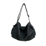 2 pcs Canvas Messenger Bag Large Bag Crossbody Shoulder Bag Tote Bag with Pocket for Women and Men V1366-AZ2-W-08121