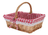 Wicker Picnic Basket Detachable Lining Vintage Spacious Capacity Hand Woven Basket for Camping V1294-YM0901-3111250051011