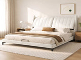 Artiss Queen Size Bed Frame with Adjustable Headboard, PU Leather BFRAME-H-FLEX-Q-BG-ABC