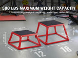 Plyometric Jump Box, 12 Inch Plyo Box, Steel Plyometric Platform and Jumping Agility Box, Anti-Slip V952-TXTD12YCGTHSLFMPHV0