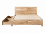 Artiss King Single Size Bed Frame with 2 Drawers Bedroom Furniture WBED-F-OATMEAL-KS-NA-DRAW