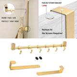Over The Hooks Hanger, Moving 6-Hooks Over Coat Rack for Hanging, Aluminum Heavy Duty V1366-AZ2-W-18454
