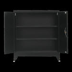 Two-Door Metal Short Cabinet Shelf Storage for Home Office Gym V63-844411