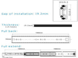 56in Pair 1000 - 2000mm 150KG Capacity Heavy Duty Trailer Drawer Slides Rails Runners Locking V324-CS-HODR56IN