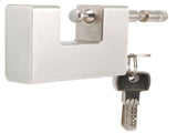 High Security Padlock Rectangular Thick Shackle AntiTheft Iron DShaped Door Lock V1294-YM0901-3114200082511