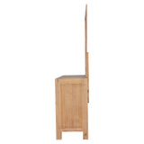 Dresser with 6 Storage Drawers in Solid Acacia & Veneer With Mirror in Oak Colour V43-DRS-NOW-OAK