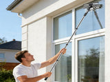 2-in-1 Window Squeegee Cleaning Kit with 10-Section Extension Pole, Rotating Head and 2 Scrubbers V1189-LC-AMZ-00175