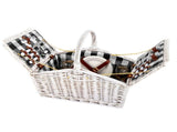 Alfresco 2 Person Picnic Basket Set Willow Vintage Baskets Insulated Blanket Bag PICNIC-2PPL-BASKET-WH