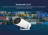 HY300PRO Mini Projector with WiFi and Bluetooth, Portable Projector 720p Support, Auto Keystone, 180 V1188-MS-305-030