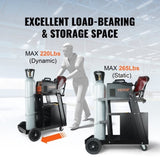 Welding Cart, 2-Tier 4 Drawers Welder Cart with 265 LBS Weight Capacity, Swivel Wheels, Tank Storage V952-ECSTHJTC265LBXFETV0