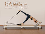 Powertrain Velora Pilates Reformer Machine Aluminium Foldable Multifunctional Home Gym Equipmen PLT-JYI-F5A-BE