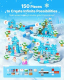 Magnetic Blocks, 150 PCS Glacier Castle Set, Magnetic Building Cubes for Kids, STEM Montessori V952-CLKGNBBCCB10KYF3L001V0