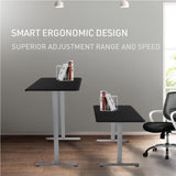 FORTIA Sit To Stand Up Standing Desk, 150x68cm, 72-118cm Electric Height Adjustable, 50kg Rated, V219-ADKSSTFO5KSA