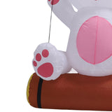 3.9ft Easter Bunny Inflatable LED Blow Up Rainproof Windproof Inflatable Yard V1294-YM0901-3115230150313
