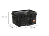 Black Camouflage Heavy Duty Foldable Outdoor Camping Storage Box - Oxford Cloth Collapsible Gear V888-ELOSUNG32734