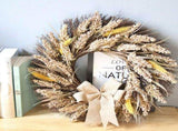 50CM Fall Wreath for Front Thanksgiving Wreath with Artificial Wheat Cereals Branches Autumn V1294-YM0714-10311983