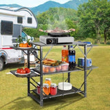 VEVOR Kitchen Table, One-piece Folding Portable Cook Station with A Carrying Bag, Aluminum V952-BJKYDCFHSBDSTYUGSV0