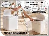 Artiss Rubbish Bin 12L 2-Pack Sensor Kitchen Automatic Motion Touchless White WAB-SR-PL-12LX2-WH
