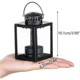 pcs - Black lanterns for candles, garden lanterns, hanging small lanterns in vintage style for tea V1237-ZY-203-3249