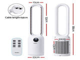 Devanti 2in1 Bladeless Fan Air Purification W/ Remote 88cm TF-RC-308L-WH