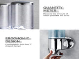 Wall-Mounted Soap Dispenser - 500ml - Stainless Steel - Shampoo Dispenser - Large Capacity V1188-MS101-01406-1