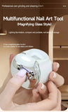 2-in-1 Electric Nail Clipper with Magnifying Glass & LED Light - Automatic Nail Trimmer & Polisher V888-ELOSUNG41823