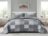 Lush Blush patch Floral 3 Pc Bedspread & Pillow Cover Set V745-AC090358Q13U