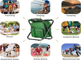 Military Green Folding Camping Chair - Portable, Compact, Adjustable with Fishing Rod Holder V1258-DP02-BOL-481