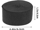 10pcs Crepe Paper Streamers Black for Birthday Party and Events Boho Decorative Texture Paper Build V1366-AZ2-W-15413