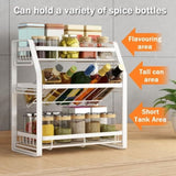 3-Tier Detachable Spice Rack Storage Organiser for Kitchen Countertop V178-36111