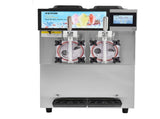 Commercial Slushy Machine, 2 x 12L / 3.17 Gal Double Tanks, Cool and Freeze Modes, Stainless Steel V952-FB8L4L22000W2RDAFV3
