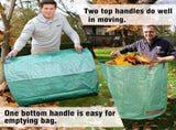 2-Pack 132 Gallon Yard Waste Bags, Reusable Heavy Duty Collapsible Garden Leaf Bags with Plastic V1258-DP02-C-236